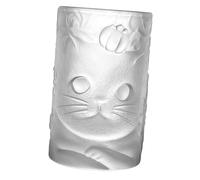 HOODANCOS Taza de Agua de Vidrio Transparente para Beber Gato Pequeño 300 Ml Vaso Multifunción Resistente para Uso Doméstico y Fiesta