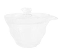 HOODANCOS Taza de Té Hora Capacidad de 200ml de Vidrio Hecha a Mano Diseño Redondo Patrón de Grabado en Hielo Adecuado para Preparar y Servir Té Cocina