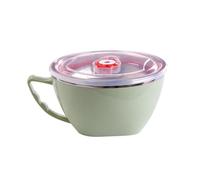 HOODANCOS Tazón de Acero Inoxidable con Asa y Tapa para Conservar Frescura, Recipiente Redondo Adecuado para Sopa en Cocina o Viaje de Negocios