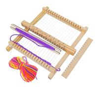 HOODANCOS Telar de Madera para Diy, Herramienta Manual de Tejido, Kit Educativo de Artesanía, Accesorios de Colores Aleatorios, Juguete Creativo para Desarrollo Intelectual Color Aleatorio
