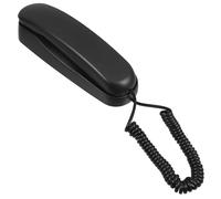 HOODANCOS Teléfono de Montaje Pared Retro para Oficina y Diseño Elegante Negro Comunicación y Estable Soporte para Varias Conexiones para Decoración Vintage