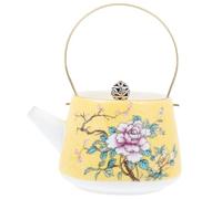 HOODANCOS Tetera de Cerámica Clásica para Uso Doméstico, Resistente al Calor, Diseño Elegante y Creativo, Adecuado para Disfrutar Té en Reuniones Familiares Amigos