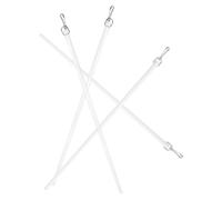 HOODANCOS Tirador de Cortina Ajustable 17 Pulgadas Set de 4 Barras Modernas Resistente a Grietas y Flexión para Cortinas y Enrollables Adecuado Sala y Dormitorio