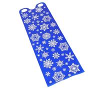 HOODANCOS Trineo de Nieve Enrollable Ligero 137 Cm X 46 Cm, Alfombra Deslizante de Plástico Flexible Azul para Adultos, Colchoneta Portátil para Entrenamiento de Esquí y Diversión Invernal