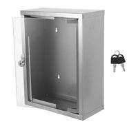 HOODANCOS Urna Electoral con Cerradura de Acero Inoxidable 27 X 21 Cm, Buzón de Sugerencias Seguro con Ranura para Oficina y Aula, Caja de Recolección para Votos y Comentarios de Empleados