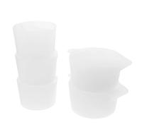 HOODANCOS Vasos Mezcladores de Silicona para Resina Epoxi, Set 5 Piezas 2, 3, 4, 6 y 7 Compartimentos, Moldes Divididos para Bricolaje Artístico y Manualidades de Pintura Líquida