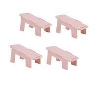 HOODANCOS Zapatero Modular de Doble Capa para Sandalias y Zapatillas, Rosa | PP Resistente, 4 Piezas Apilables, Diseño Mural, para Armario y Tienda de Calzado