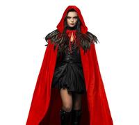 Hooded Cloak Cape, Halloween Cosplay Costume Robe, 82.68 Inches Unisex Outfit Prop for Themed Events, Best Medieval Renaissance Accessory Adult Witch Parties and Fantasy Wear