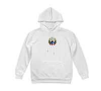 Hoodie de Invierno para Hombre -République de Macédoine du Nord Sudadera con Capucha de Felpa Gruesa,Cómoda Uso Diario en Climas FríosBlanc,3XL