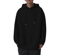Hoodie Herren Oversize Schwarz, Sweatshirt Herren Mit Kapuze Einfarbig Basic Hoodie Langarm All Match Kapuzenpulli Minimalist Streetwear Mode Sport Freizeit Pullover bequeme Sweater, Negro , XL