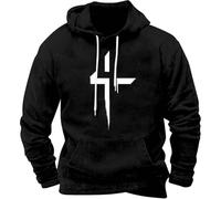 Hoodie Herren Oversize - Sweatshirt Herren Mit Kapuze Kapuzenpullover mit 3D Druck Herst Winter Kapuzen Pullover mit Taschen und Kordelzug Langarm Locker Hoody Streetwear Sweatshirts für Männer