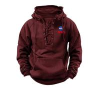 Hoodie hombre Para N.A.S.A, Mis.to algodón suave, Para otoño, invierno y días fríos, Larga(Red,4XL)