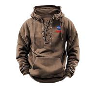 Hoodie hombre Para N.A.S.A, Mis.to algodón suave, Para otoño, invierno y días fríos, refinados(Khaki,M)