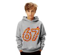 Hoodie Kinder 67 Pullover Kinder Jungen Hoodie Mädchen Unisex Hoodie Six Seven Aufdruck Sweatshirt Y2k Vintage Klassisch Winter Kinder Outdoor-Sport AlltagTrends Streetwear