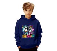 Hoodie Kinder 67 Pullover Kinder Jungen Hoodie Mädchen Unisex Hoodie Six Seven Aufdruck Sweatshirt Y2k Vintage Klassisch Winter Kinder Streetwear für Outdoor Sport