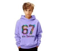 Hoodie Kinder 67 Pullover Kinder Jungen Hoodie Mädchen Unisex Hoodie Six Seven Aufdruck Sweatshirt Klassisch Winter Kinder Y2k Vintage Streetwear für Outdoor-Sport AlltagTrends