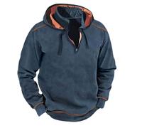 Hoodie Longshirt Urban Classic Hoodie Einfarbig Kapuzenjacke Streetwear Hoodies Freizeithemden Herrenhemden Langarm Slim Fit Funktionsshirt Casual Fitness Sport Sweatshirt, azul, XXL