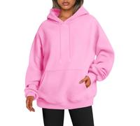 Hoodie Mujer Sudaderas Basicas Mujer Sudadera Capucha Oversize Deporte de Mujer Sweatshirt Pullover Mujer Deportiva Talla Grande Hoody Básica Manga Larga Casual Oversized Mujer Tallas Grandes Rosa 4XL
