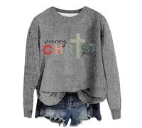 Hoodie Mujer,Ugly Sweater Mujer,Merry Print Sweat Spring and Autumn One Word Shoulder Exposed Shoulder Hood Sweater Print Long Sleeve Round Neck Hooded Vestidos Invierno Mujers Casual Grey, M.,