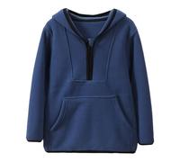 Hoodie Niño en Algodón Sólido Clásico Sudadera Casual Chandal Infantil Sudadera Cremallera Niños Básico Cuello Redondo Suéter Sudaderas Niños Unisex Ligera Suave Jersey Algodón Deporte