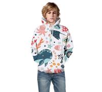 Hoodie Niño en Algodón Sudadera para Niños Pequeño Dibujos Pullover sin Capucha Sweatshirt con Manga Larga para Niños Pequeños Sudadera con Cremallera Casual Chandal Infantil Sudaderas Adolescentes