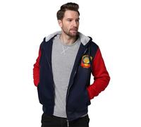 Hoodie para Hombre con Cremallera Completa - Unión de Repúblicas Socialistas Soviéticas Sudadera Cálida y Gruesa con Forro Polar,Tejido Suave,Estilo Casual para Trabajo Tiempo Libre,Rojo,XXL