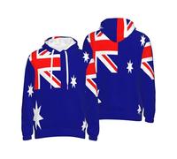 Hoodie Patriótico Australia Bandera Estilo Clásico Australia Pullover Hoodie Impresión Divertida Hoodies Cordón Sudaderas con Capucha para Uso Diario Actividades De Ocio Al Aire Libre