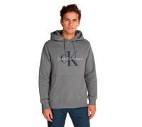 Calvin Klein Sudadera Hombre Hoodie Seasonal Monologo Regular con Capucha, Gris (Grey Heather), M