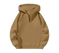 Hoodie - Sudadera para mujer, con capucha, con cremallera, para mujer, color puro, grueso, capa de invierno, con capucha, manga larga, sudadera, algodón, tops con cuello en V, abrigo simple, sudadera