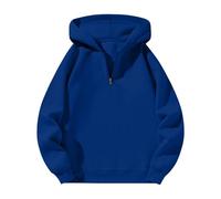 Hoodie - Sudadera para mujer, con capucha, con cremallera, para mujer, color puro, grueso, capa de invierno, con capucha, manga larga, sudadera, algodón, tops con cuello en V, abrigo simple, sudadera
