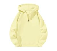 Hoodie - Sudadera para mujer, con capucha, con cremallera, para mujer, color puro, grueso, capa de invierno, con capucha, manga larga, sudadera, algodón, tops con cuello en V, abrigo simple, sudadera