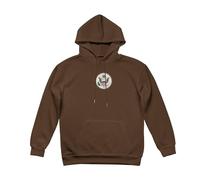 Hoodie Térmico para Hombre con Forro de Felpa yles états-UNIS d'Amérique Transfer- Sudadera con Capucha Cálida Bolsillo Canguro para Días Fríos,Brun café,L