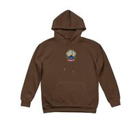 Hoodie Térmico para Hombre con Forro de Felpa yRépublique de Macédoine du Nord Transfer- Sudadera con Capucha Cálida Bolsillo Canguro para Días Fríos,Brun café,3XL