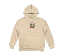 Hoodie Térmico para Hombre con Forro de Felpa yRépublique dominicaine Transfer- Sudadera con Capucha Cálida Bolsillo Canguro para Días FríosBeige,3XL