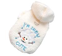 Hoodies Coat Christmas - Snowman Warm Adjustable, Pet Jacket with Soft Lining, Holiday Outfit for Festive Fun, Winter Wear Enhancing Comfort, Seasonal Attire Supporting Outdoor Walks