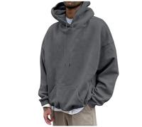 Hoodies for Men Sudaderas Hombre Tallas Grandes Personalizadas Jersey Sweatshirt con Capucha M Originales Sudadera Capucha Hombre Futbol Gris Oscuro Oversize Media Ropa Gris Oscuro M