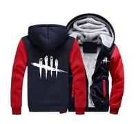 Hoodies para hombres con capucha Dead Day.lig-ht, chaqueta con capucha y cremallera de invierno cálida, sudadera con estampado de ocio, para entrenamiento(Red,L)