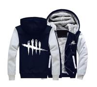 Hoodies para hombres con capucha Dead Day.lig-ht, chaqueta con capucha y cremallera de invierno cálida, sudadera con estampado de ocio, para entrenamiento(Blue,5XL)