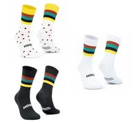 HOOF - Calcetines de Deporte para Ciclismo Ultraligeros - Transpirables y Cómodos - Material Técnico Vaporfeel - Calcetines Antiampollas Unisex - Tourmalet Pack (3 pares) - Talla 36-39