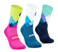 HOOF - Calcetines de Deporte para Ciclismo Ultraligeros - Transpirables y Cómodos - Material Técnico Vaporfeel - Calcetines Antiampollas Unisex - Landscapes Pack (3 pares) - Talla 44-47