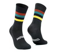 HOOF - Calcetines de Deporte para Ciclismo Ultraligeros - Transpirables y Cómodos - Material Técnico Vaporfeel - Calcetines Antiampollas Unisex - Tourmalet Black Line - Talla 40-43