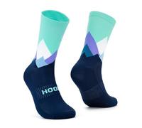 HOOF - Calcetines de Deporte para Ciclismo Ultraligeros - Transpirables y Cómodos - Material Técnico Vaporfeel - Calcetines Antiampollas Unisex - Landscapes Northern Lights - Talla 44-47