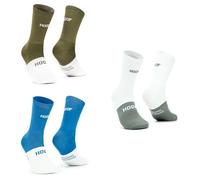 HOOF - Calcetines de Deporte para Ciclismo Ultraligeros - Transpirables y Cómodos - Material Técnico Vaporfeel - Calcetines Antiampollas Unisex - Summit Pack (3 pares) - Talla 40-43
