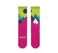 HOOF - Calcetines de Deporte para Ciclismo Ultraligeros - Transpirables y Cómodos - Material Técnico Vaporfeel - Calcetines Antiampollas Unisex - Landscapes Neon Metaverse - Talla 44-47