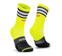 HOOF - Calcetines de Running Antiampollas - Calcetines de Deporte Compresivos y Transpirables - Diseño Acolchado en Metatarso - Sistema Vaporfeel - Unisex - Elite Pro Yellow Flash - Talla 44-47