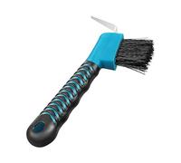 Hoof Pick Brush, Sturdy Hold Hoof Pick Brushes, Soft Touch Handle for Horse Lovers, Size About 16.5x8.5cm, Material Iron and PP, Lightweight Convenient Storage