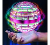 Hoofun Bola voladora, Flying Magica Hover Ball con luz RGB, Fly UFO Bolas voladoras para niños y niñas, Juguetes para Exteriores, Regalos para niño de 6,7,8,9,10,11,12 años(Morado)