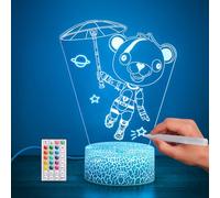 Hoofun Cuddlle Team Leader Lámpara LED 3D - Luz nocturna DIY con 16 colores, mando a distancia, obras de arte personalizadas para dormitorio, regalos únicos
