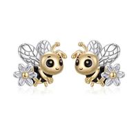 HOOHWE Capybara/Pig/Koala/Axolotl/Cow Earrings Ladybug Hoop Earrings for Women 925 Sterling Silver Cute Animal Huggie Hoop Earrings Jewelry Gifts for Sensitive Ears