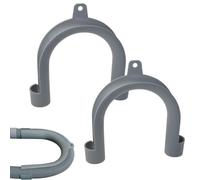 Hook 2 Pack Gray Hose Holders Washer Accessories Washer Drain Hose Holder | Simple Bathrooms Washrooms Washer Drain Hose Holder